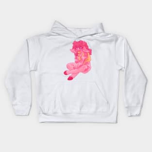 Summer Strawberry Cow Kids Hoodie